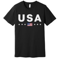 Patriotic American Flag 4th Of July Premium T-Shirt