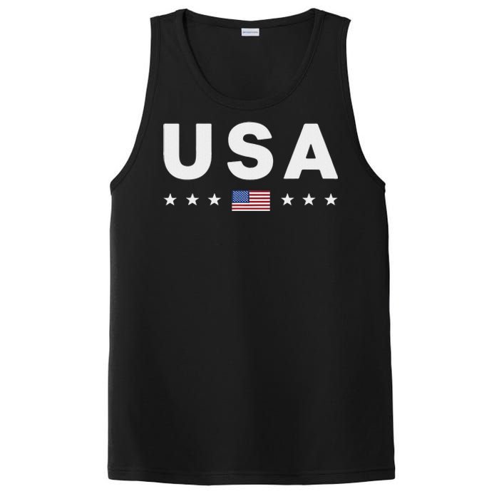 Patriotic American Flag 4th Of July PosiCharge Competitor Tank