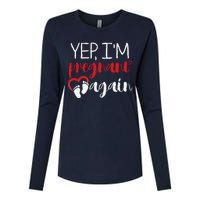 Pregnant Again Future Mother Maternity Newborn Womens Cotton Relaxed Long Sleeve T-Shirt