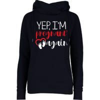 Pregnant Again Future Mother Maternity Newborn Womens Funnel Neck Pullover Hood