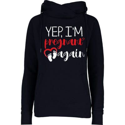 Pregnant Again Future Mother Maternity Newborn Womens Funnel Neck Pullover Hood