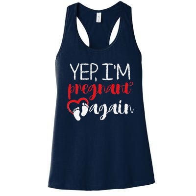 Pregnant Again Future Mother Maternity Newborn Women's Racerback Tank