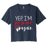 Pregnant Again Future Mother Maternity Newborn Women's Crop Top Tee