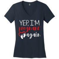 Pregnant Again Future Mother Maternity Newborn Women's V-Neck T-Shirt