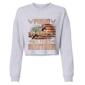 Proud Air Force Brother Veterans Day Cropped Pullover Crew