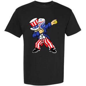 Pickleball American Flag 4th of July Uncle Sam Dabbing Garment-Dyed Heavyweight T-Shirt