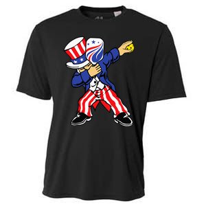 Pickleball American Flag 4th of July Uncle Sam Dabbing Cooling Performance Crew T-Shirt