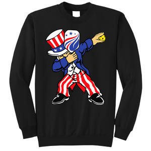 Pickleball American Flag 4th of July Uncle Sam Dabbing Sweatshirt