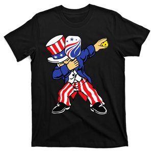 Pickleball American Flag 4th of July Uncle Sam Dabbing T-Shirt