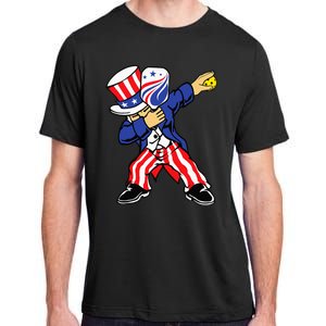 Pickleball American Flag 4th of July Uncle Sam Dabbing Adult ChromaSoft Performance T-Shirt