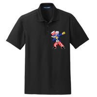 Pickleball American Flag 4th of July Uncle Sam Dabbing Dry Zone Grid Polo