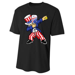 Pickleball American Flag 4th of July Uncle Sam Dabbing Performance Sprint T-Shirt