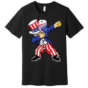 Pickleball American Flag 4th of July Uncle Sam Dabbing Premium T-Shirt