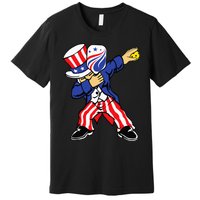 Pickleball American Flag 4th of July Uncle Sam Dabbing Premium T-Shirt