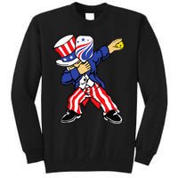 Pickleball American Flag 4th of July Uncle Sam Dabbing Tall Sweatshirt