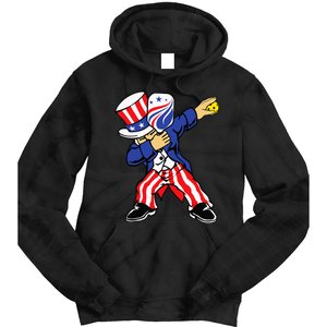 Pickleball American Flag 4th of July Uncle Sam Dabbing Tie Dye Hoodie