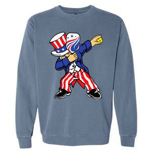 Pickleball American Flag 4th of July Uncle Sam Dabbing Garment-Dyed Sweatshirt