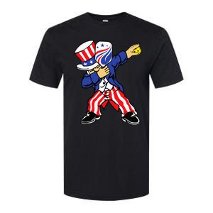 Pickleball American Flag 4th of July Uncle Sam Dabbing Softstyle CVC T-Shirt