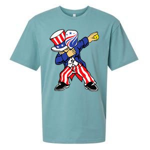 Pickleball American Flag 4th of July Uncle Sam Dabbing Sueded Cloud Jersey T-Shirt