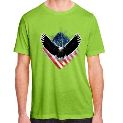 Patriotic American Flag Bald Eagle Adult ChromaSoft Performance T-Shirt