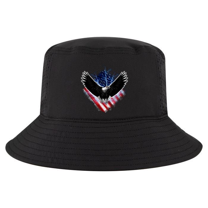 Patriotic American Flag Bald Eagle Cool Comfort Performance Bucket Hat