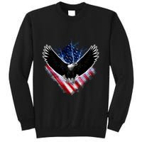 Patriotic American Flag Bald Eagle Sweatshirt