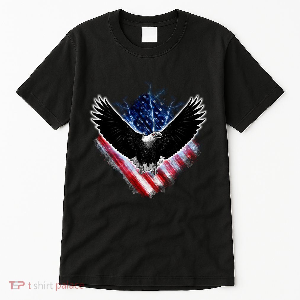Patriotic American Flag Bald Eagle Tall T-Shirt