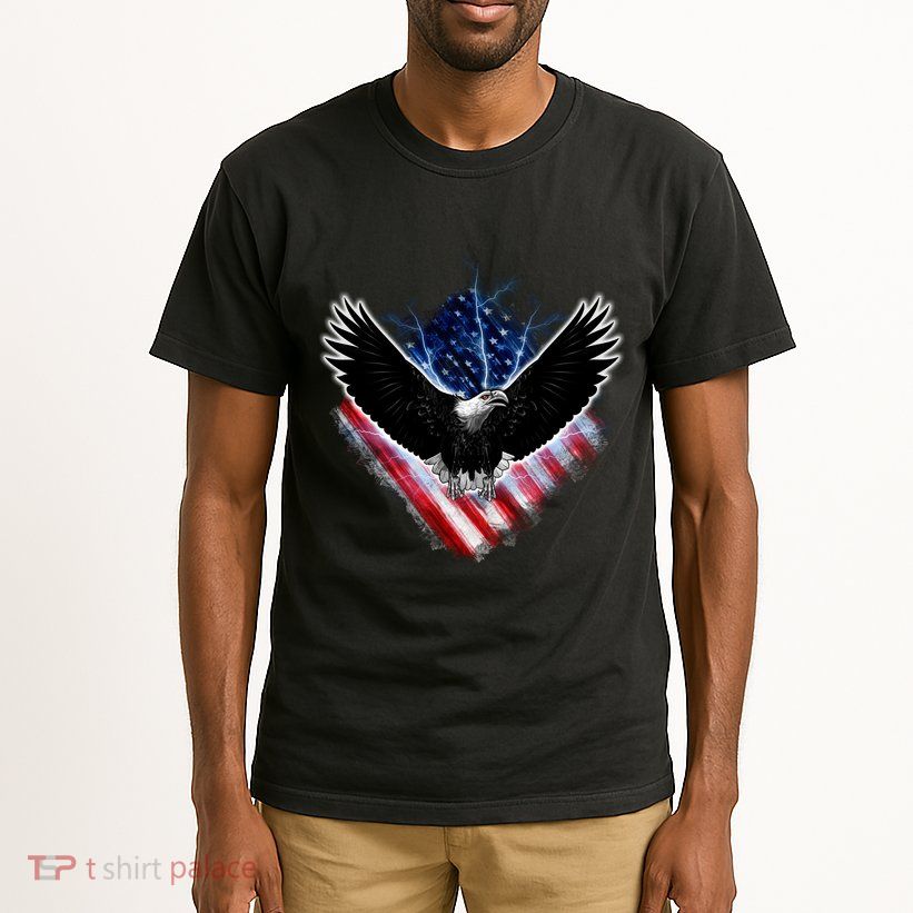 Patriotic American Flag Bald Eagle Tall T-Shirt