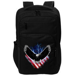 Patriotic American Flag Bald Eagle Impact Tech Backpack