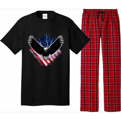 Patriotic American Flag Bald Eagle Pajama Set