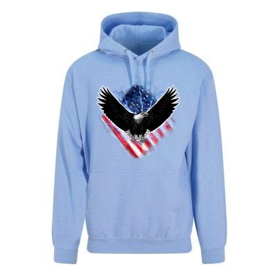 Patriotic American Flag Bald Eagle Unisex Surf Hoodie