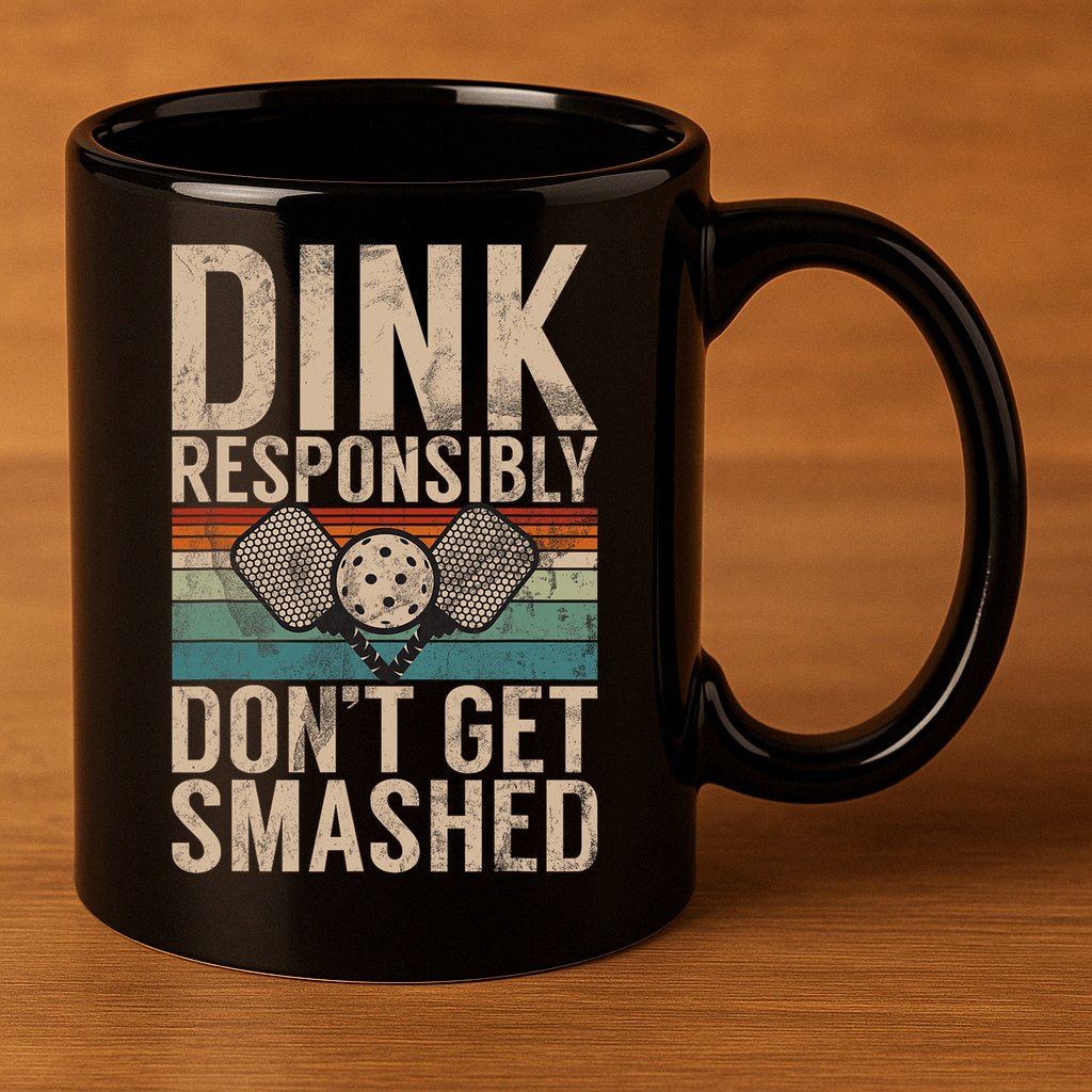 Pickleball Accessories Funny Slogan Pickleball 11oz C Handle Ceramic Mug