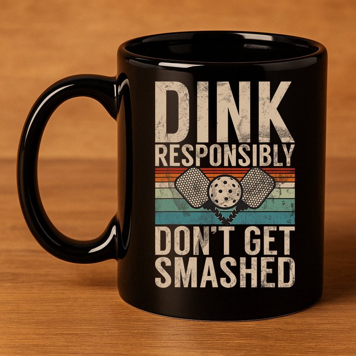 Pickleball Accessories Funny Slogan Pickleball 11oz C Handle Ceramic Mug