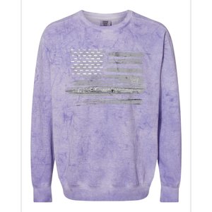 Patriotic, American Flag Design By G.O.A.T. Country Clothing Colorblast Crewneck Sweatshirt