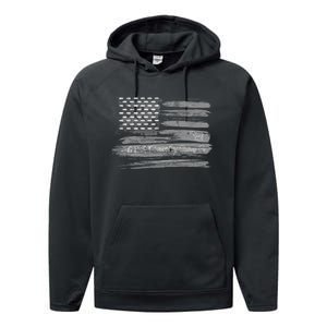 Patriotic, American Flag Design By G.O.A.T. Country Clothing Performance Fleece Hoodie