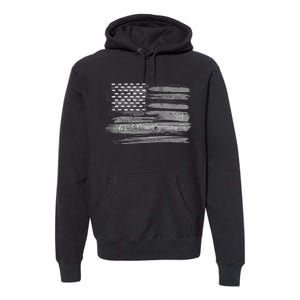 Patriotic, American Flag Design By G.O.A.T. Country Clothing Premium Hoodie