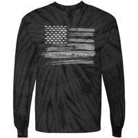 Patriotic, American Flag Design By G.O.A.T. Country Clothing Tie-Dye Long Sleeve Shirt