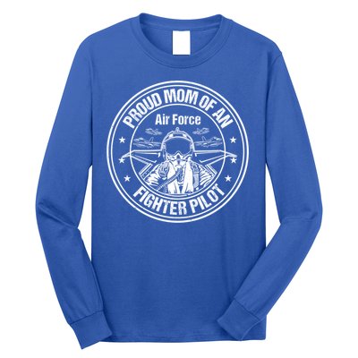 Proud Air Force Mom Fighter Pilot Design Cool Gift Long Sleeve Shirt