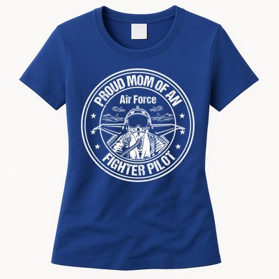 Proud Air Force Mom Fighter Pilot Design Cool Gift Womens T-Shirt