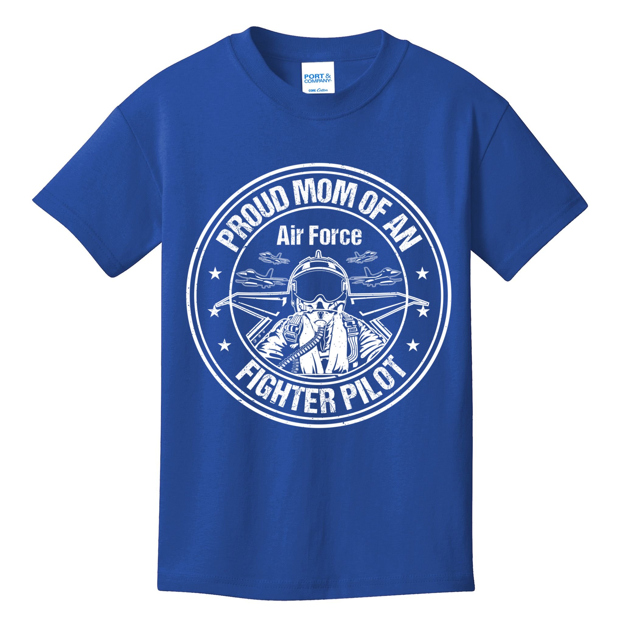 Proud Air Force Mom Fighter Pilot Design Cool Gift Kids T-Shirt