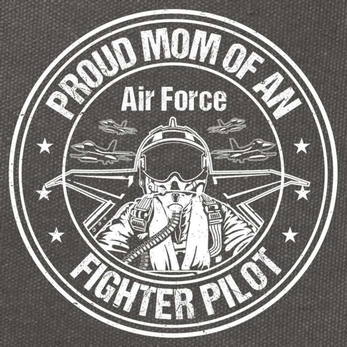Proud Air Force Mom Fighter Pilot Design Cool Gift Cotton Canvas Backpack