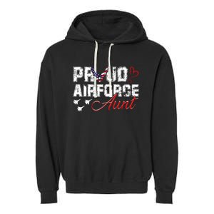 Proud Air Force Aungift Us Heart Military Gift Garment-Dyed Fleece Hoodie