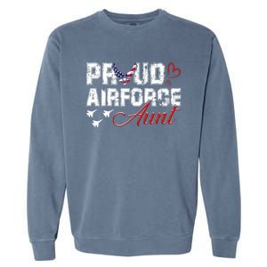 Proud Air Force Aungift Us Heart Military Gift Garment-Dyed Sweatshirt