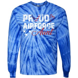 Proud Air Force Aungift Us Heart Military Gift Tie-Dye Long Sleeve Shirt