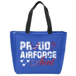 Proud Air Force Aungift Us Heart Military Gift Zip Tote Bag