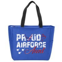 Proud Air Force Aungift Us Heart Military Gift Zip Tote Bag