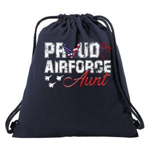 Proud Air Force Aungift Us Heart Military Gift Drawstring Bag