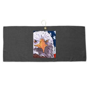 Proud American Flag One Nation Under God Patriotic Christian Funny Gift Large Microfiber Waffle Golf Towel