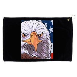 Proud American Flag One Nation Under God Patriotic Christian Funny Gift Grommeted Golf Towel