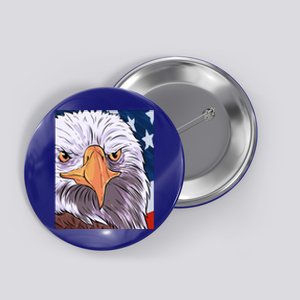 Proud American Flag One Nation Under God Patriotic Christian Funny Gift Button